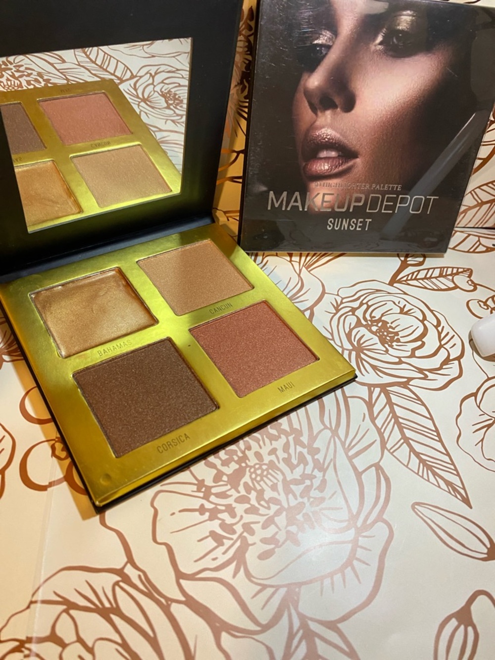 Sunset Highlight Palette — Golden & Bronze Glow